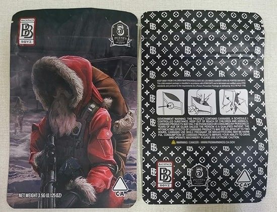 OEM Printing Custom Mylar Bag Smell Proof With Black Blue Red Color