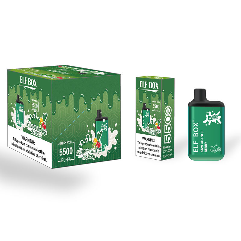 12ml Fruit Flavored Vape 5500 Puff Disposable Vape Mesh Coil Battery Rechargeable